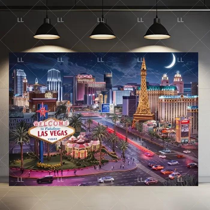 Décoration de fond d'entrée de casino de Las Vegas