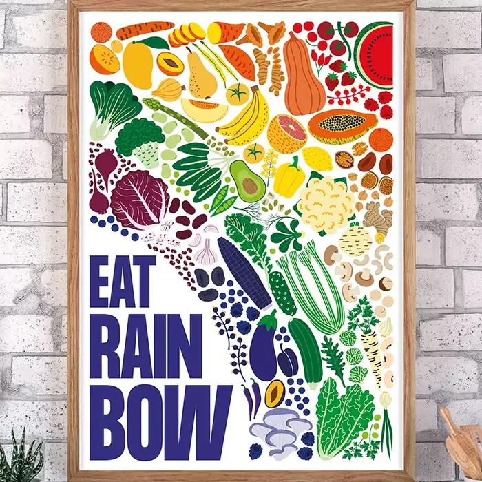 Affiche sur toile éducative sur les vitamines et minéraux des aliments nutritifs, images murales de légumes pour la décoration de la cuisine et de la salle à manger