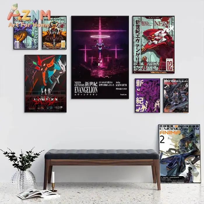 Affiche artistique autocollante N-Neon G-Genesis Evangelion
