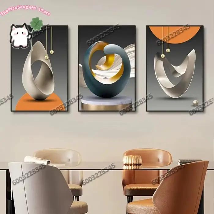 Toile d'art mural géométrique moderne sans cadre