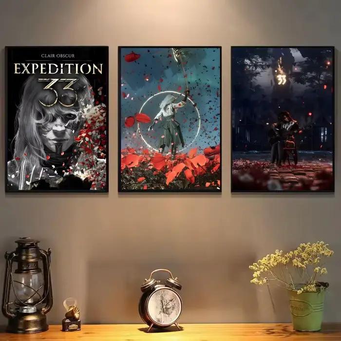 Affiche murale C-Clair O-Obscur Expedition 33 Dark Fantasy Game