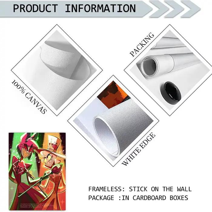 Anime h-hazbin h-hôtel Alastor peinture calligraphie toile affiche mur Art intérieur couloir décoration de la maison cadeaux de vacances