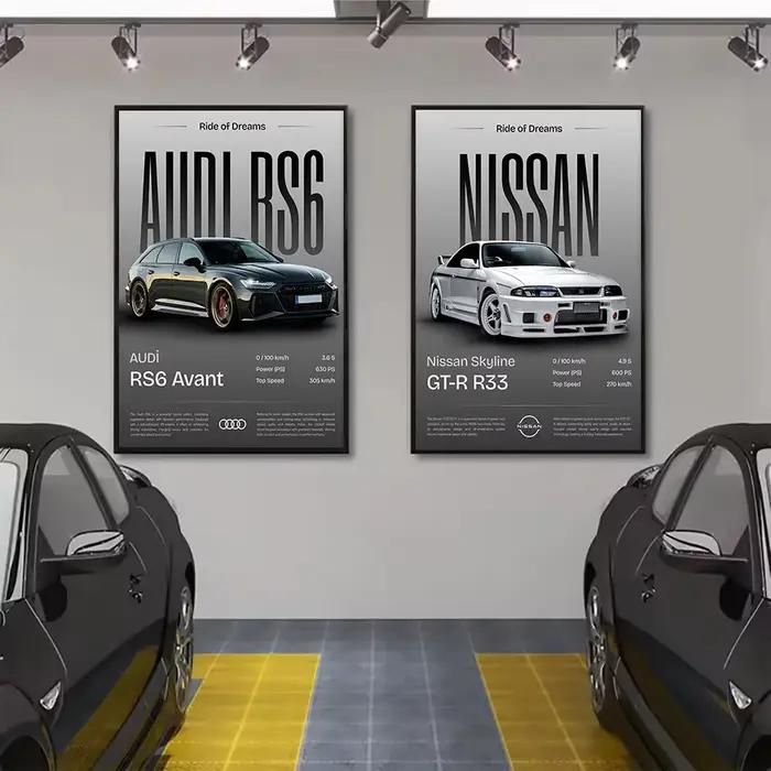Minimaliste classique 2025 luxe Supercar JDM voiture de sport Auto affiche toile peinture mur Art photos maison Garage bureau décor