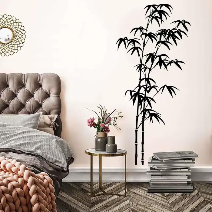 Grand autocollant mural arbre de bambou
