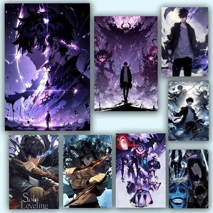Affiches auto-adhésives imperméables Manga S-solos Anime L-Leveling