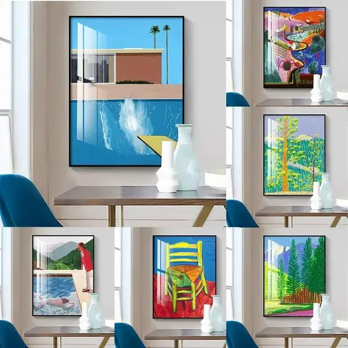 Affiches sur toile d'exposition de David Hockney