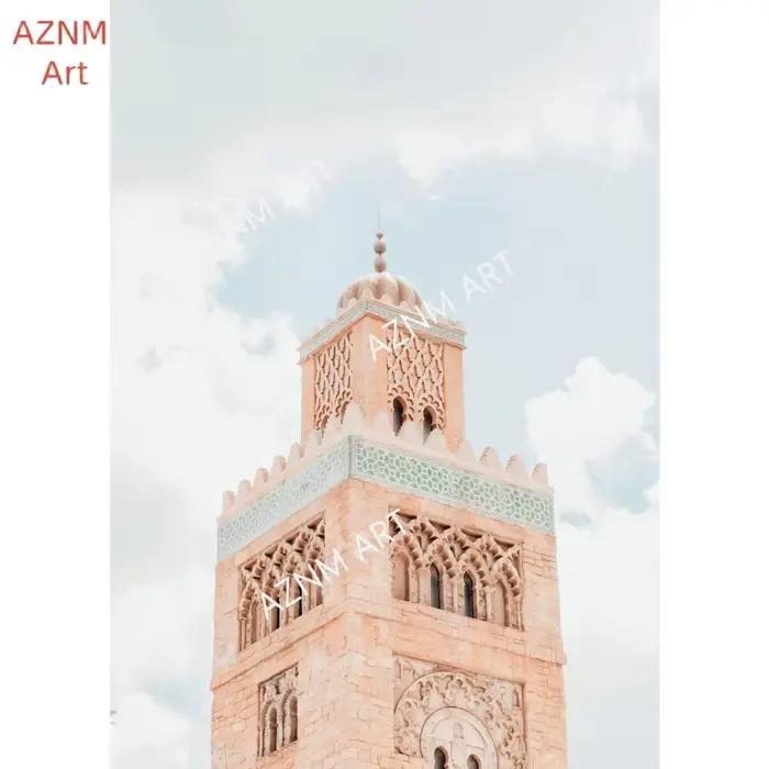 Toile d'art mural de porte marocaine
