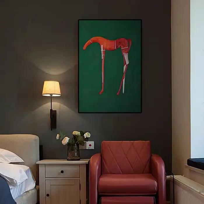 Peinture à l'huile abstraite de cheval d'animal peint à la main sur la toile