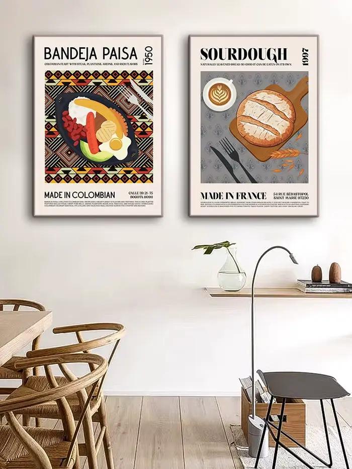 Peinture sur toile de nourriture délicieuse