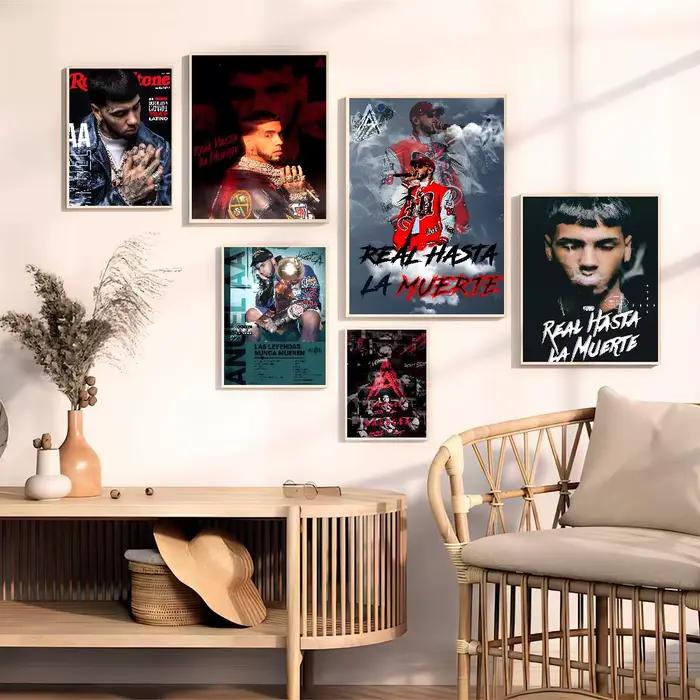Anuel AA Real Hasta La Muerte - Affiches vintage classiques de l'album musical