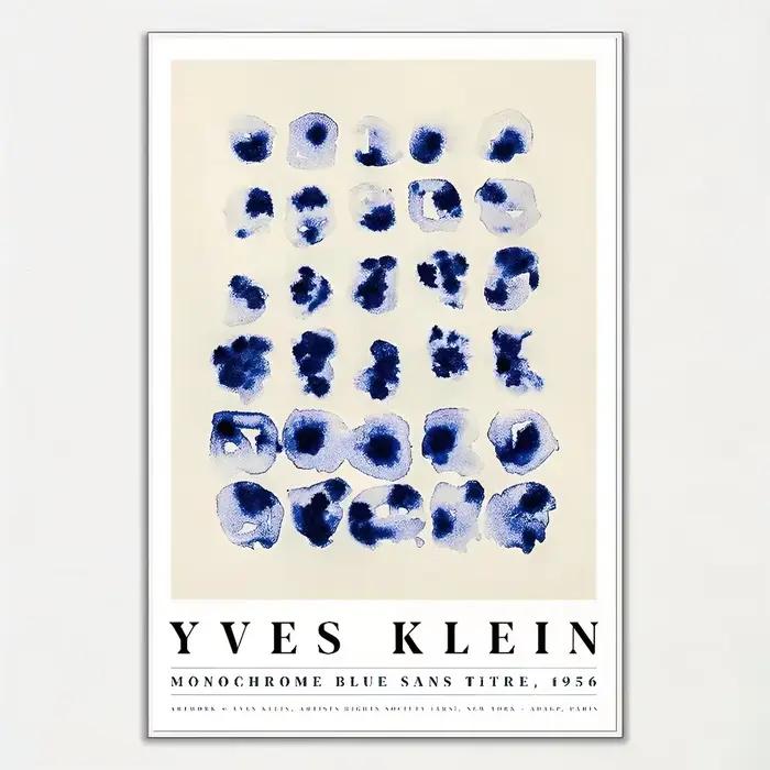 Yves Klein – affiche de galerie d'exposition bleue