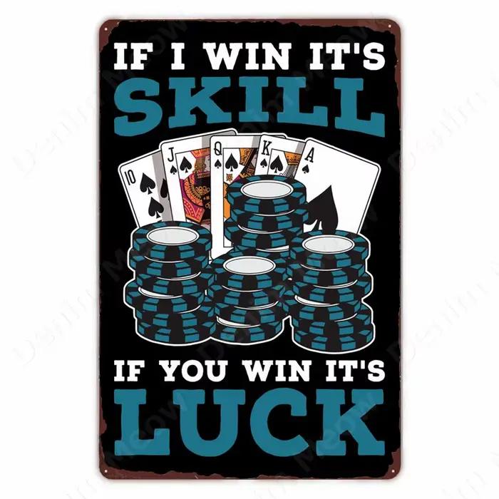 Plaque Poker Métal Tin Sign