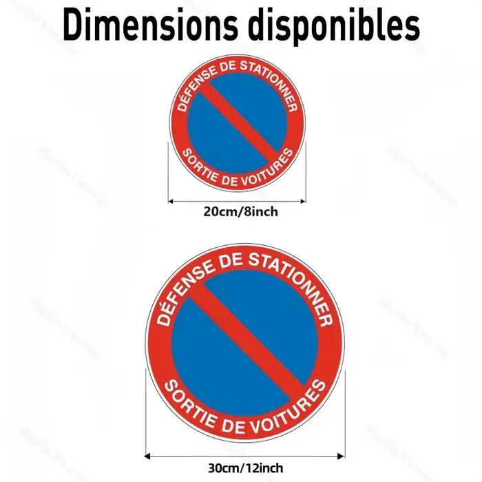 Décoration murale métallique haute définition « Interdiction de stationnement » en français