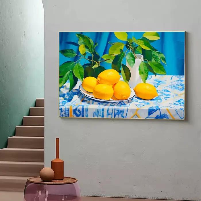 Affiche de peinture sur toile de citron
