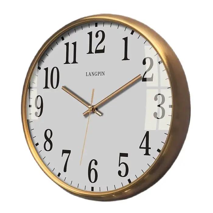 Grande Horloge Murale Vintage en Bois Massif