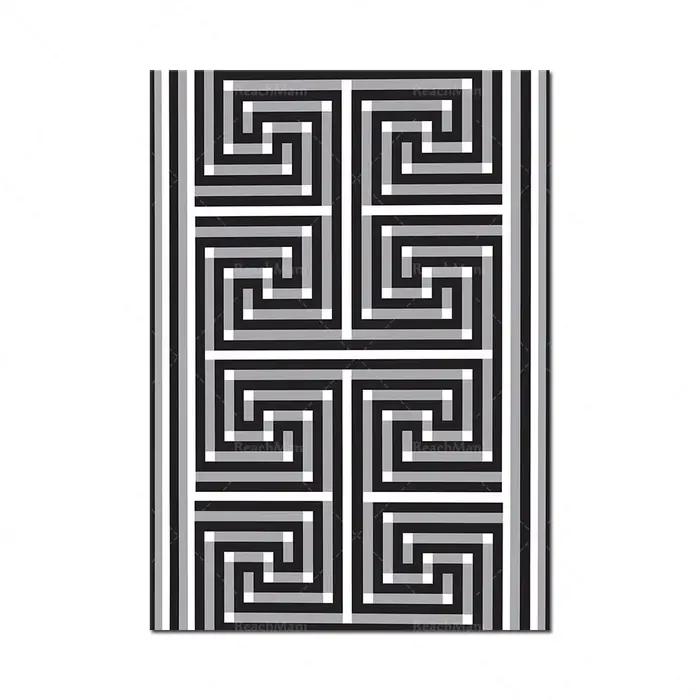 Art d'illusion d'optique: impressions géométriques abstraites en noir et blanc, impressions d'art contemporain, peintures murales scandinaves modernes, geo moderne