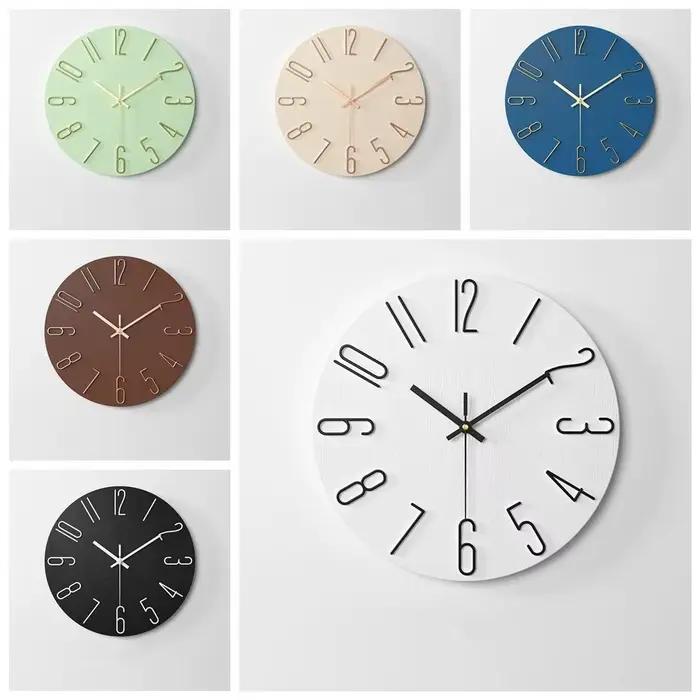 Horloge murale suspendue Simple de 12 pouces