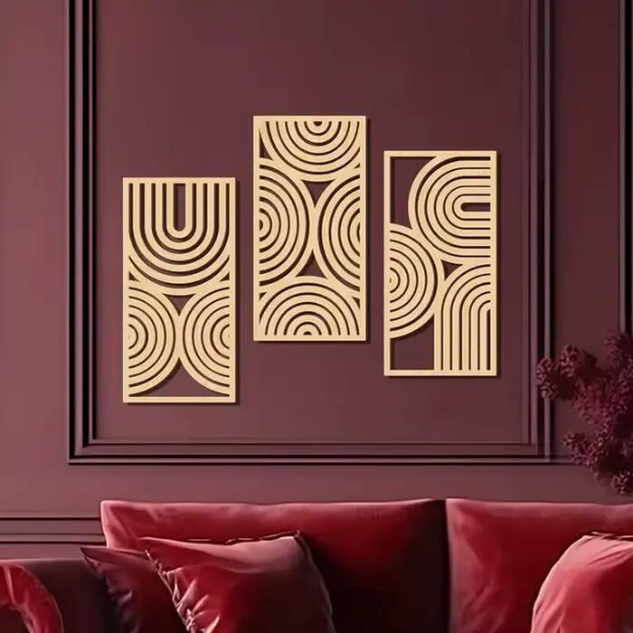 Peintures murales murales en bois Art déco