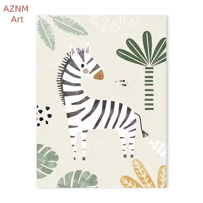 Affiche sur toile d'animaux de la Jungle