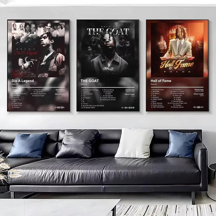 Autocollants d'affiche d'album P-Polo G