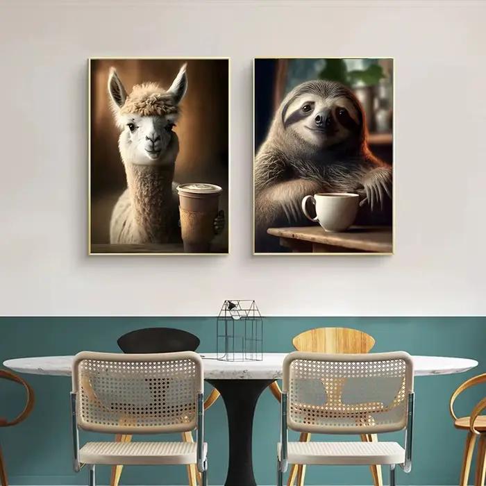 Affiche d'animal drôle avec lunettes