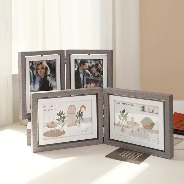 Cadre photo rotatif double face créatif