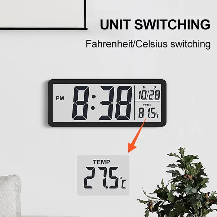 Horloge murale numérique électronique murale LCD