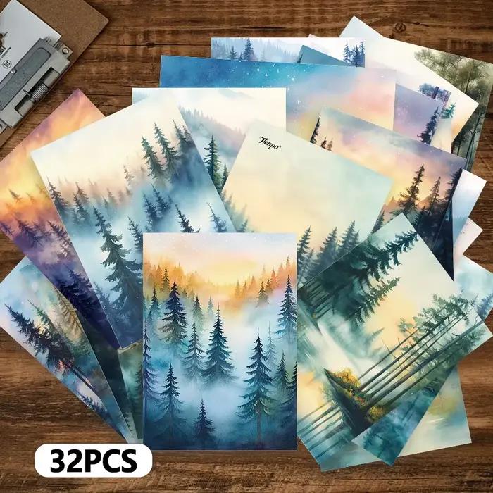 32 cartes postales sur le thème de la forêt secrète