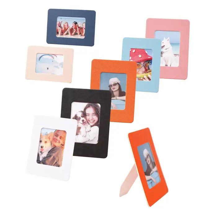 Cadre photo en carton de 3 pouces avec support pliant pour présentoir de bureau