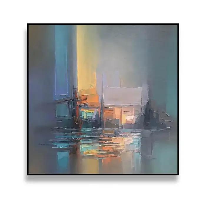 Peinture à l'huile abstraite peinte à la main