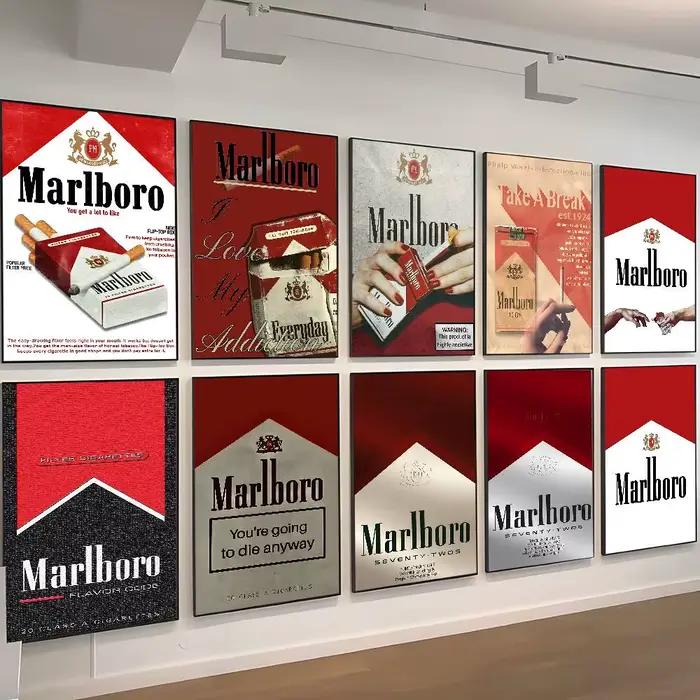 Affiche artistique autocollante M-Marlboro