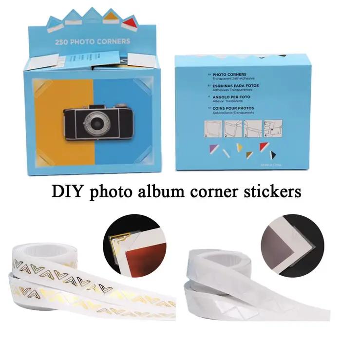 Autocollants de coins de photo transparents