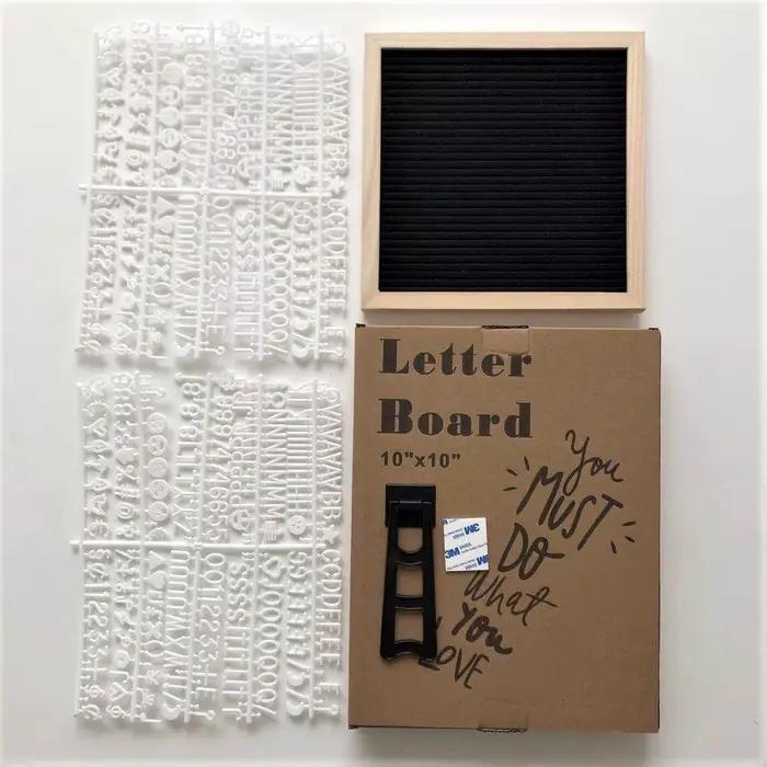 Tableau de lettres en bois et feutre DIY