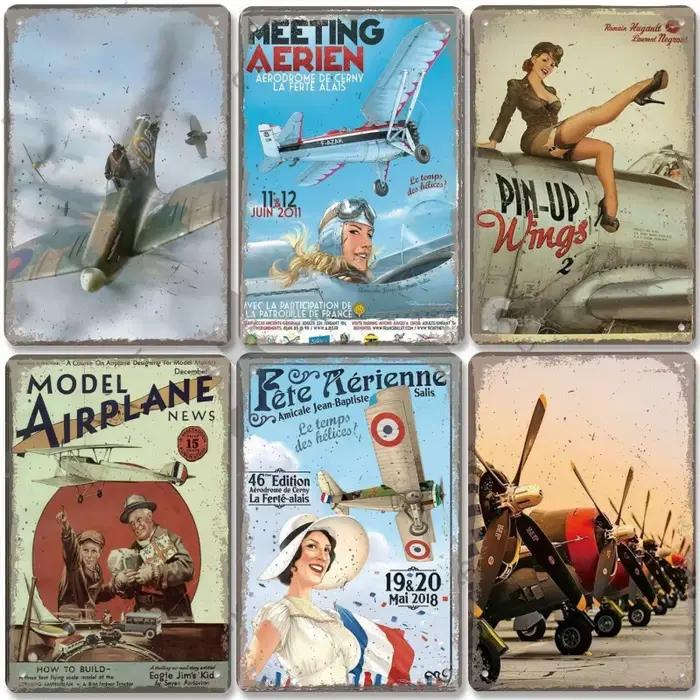 Affiches vintage d'avions