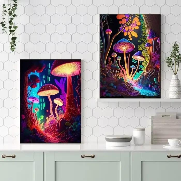 Peinture sur toile colorée
