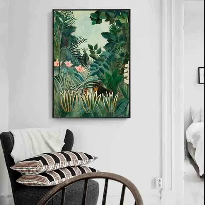 Henri Rousseau célèbre peinture exotique forêt Jungle affiche toile