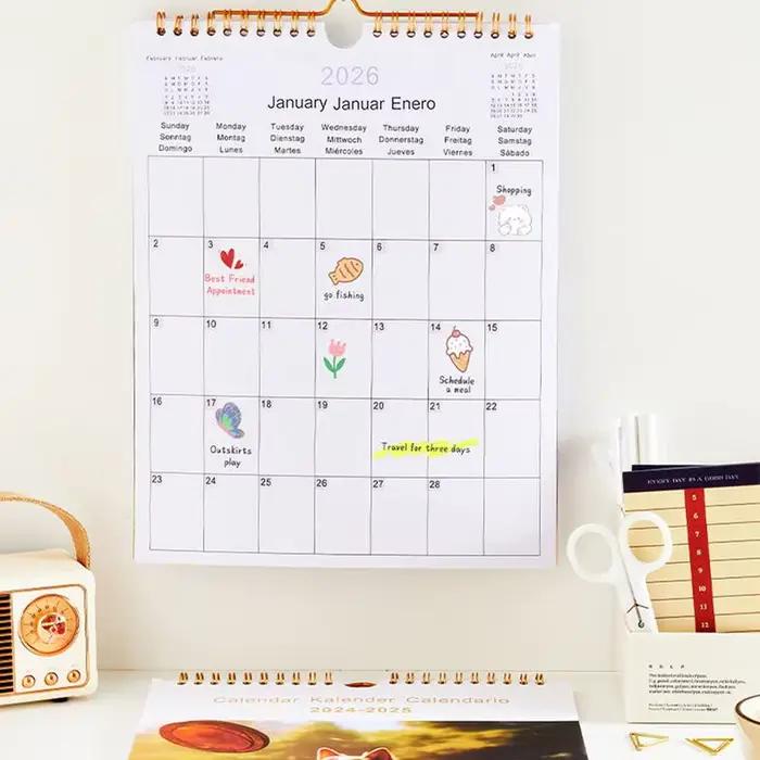 2025Calendrier 2025-2026 - Calendrier mural de 12 mois du juillet du 2025 au juin 2026