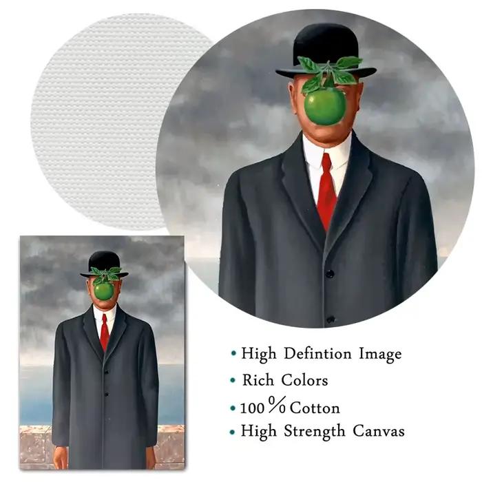 Rene Magritte-Peinture sur Toile avec Surréalisme