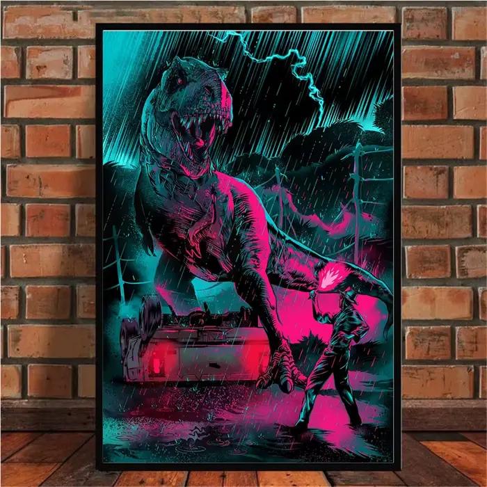 Affiche de film du monde des dinosaures du Jurassic Park