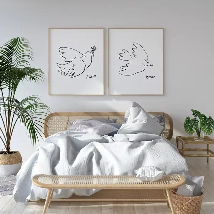 Pablo Picasso imprimer animaux Art abstrait une ligne dessins peinture photos croquis minimaliste mur Art impressions sur toile