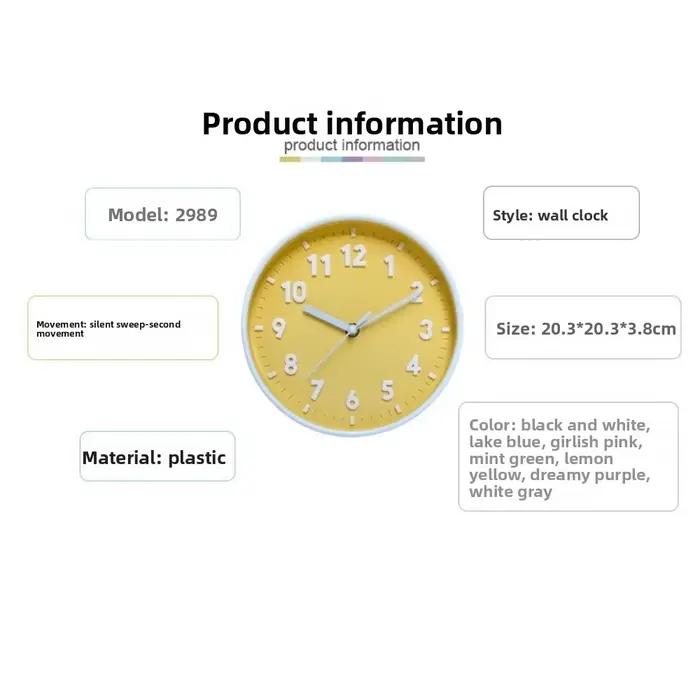 Horloge murale 3D mignonne de 8 pouces