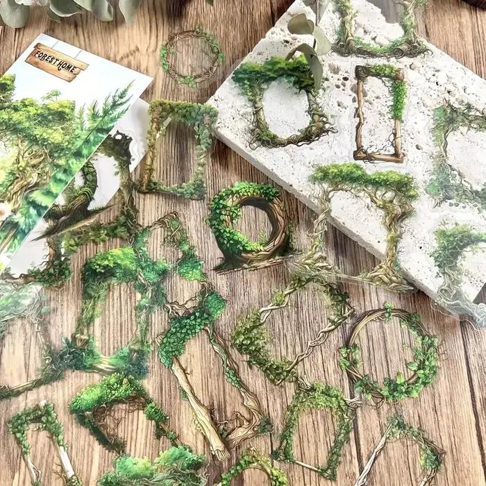 Autocollants animaux de la forêt et pierres
