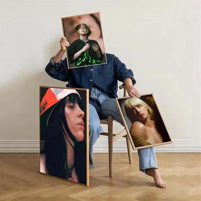 Affiche de chanteur b-billie en papier, 1 pièce, célèbre chanteur, maison, salon, entrée, Bar, Restaurant, Art
