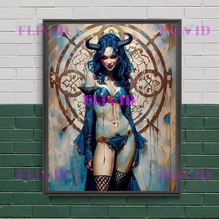 Lilith démon princesse sorcière sombre esthétique Art affiche impression décor à la maison