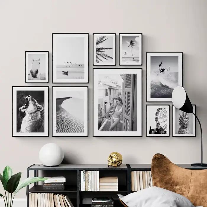 Poster deco tableau decoration mural Affiche de film nordique noir et blanc