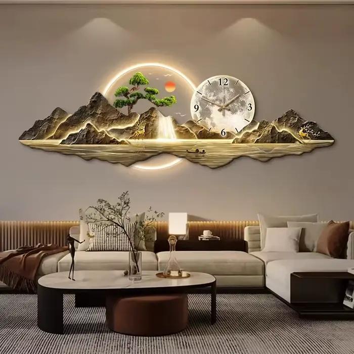 Horloge murale design nordique européen de luxe
