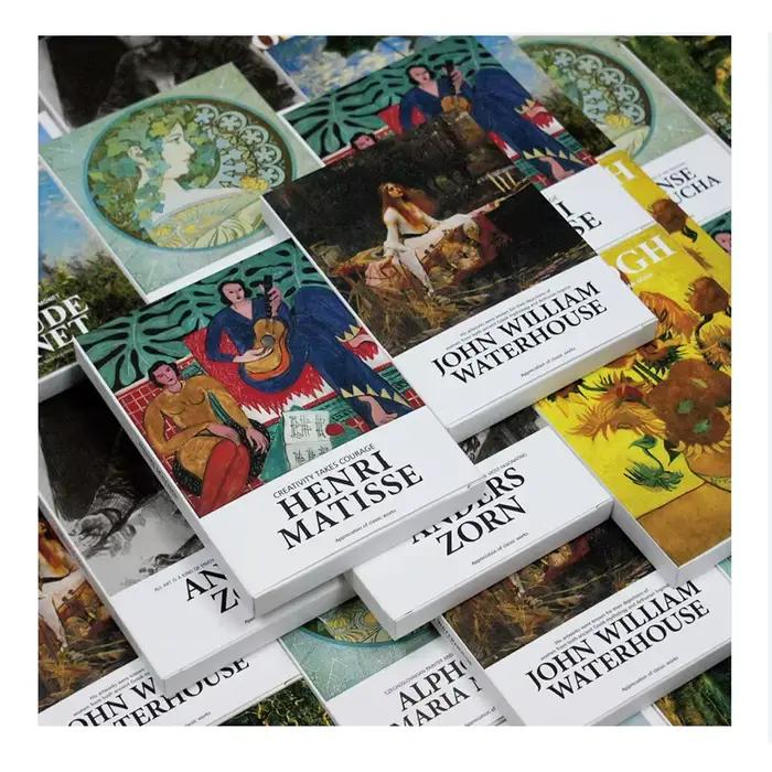 30 feuilles/ensemble série musée d'art artistes célèbres cartes postales anglaises enveloppes