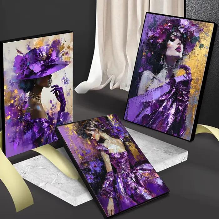 Affiche imprimée de Portrait de femme florale