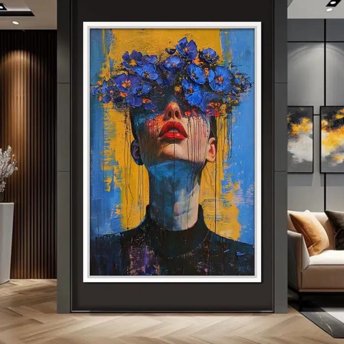 Portrait Floral de rêve surréaliste pour femme