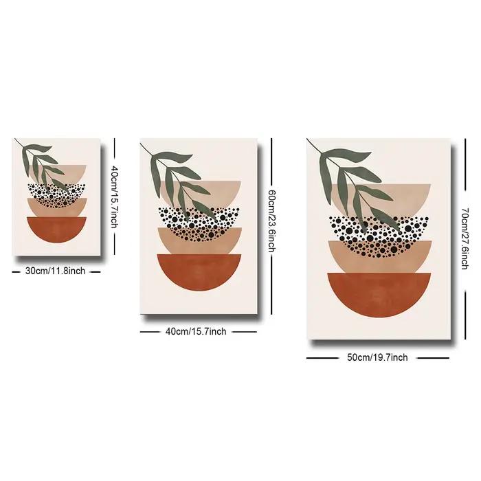Ensemble de 3 affiches d'art mural Boho en terre cuite